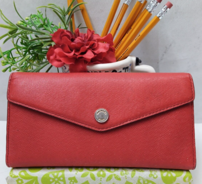 Trifold Mk Red Wallet ❤️ Michael Kors Karla Large Trifold Bright