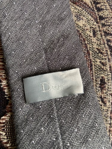 Dior Slim Tie hand made Signature embroidery - Picture 4 of 13
