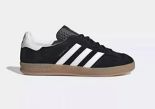 adidas Gazelle Indoor Black White Gum Sneakers H06259 Men's Sizes