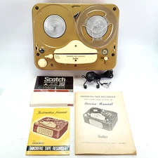 TANDBERG Model 3 B Reel to Reel Tape Recorder Working With Service Manual Case