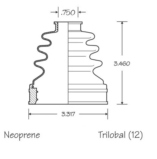 Ремонтный комплект передних правых внутренних ботинок CV для Suzuki Grand Vitara 2006-2008 - Изображение 4 из 4