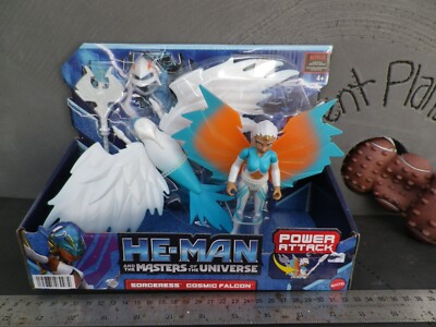 He-Man MOTU Sorceress/Cosmic falcon combo power attack Mattel NIP Action figures