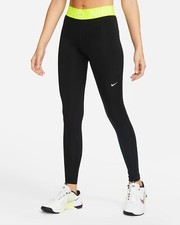 Nike Pro Women's Mid-Rise Mesh-Paneled Leggings Yoga Pants CZ9779 BRAND NEW XL 