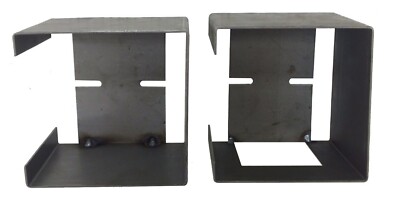 Set of steel trailer square tail light mount boxes - 24017/24018