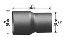 Dynaflex 37-4035 4 O.d. To 3.5 I.d. Exhaust Reducer 7 Oal Made In Usa
