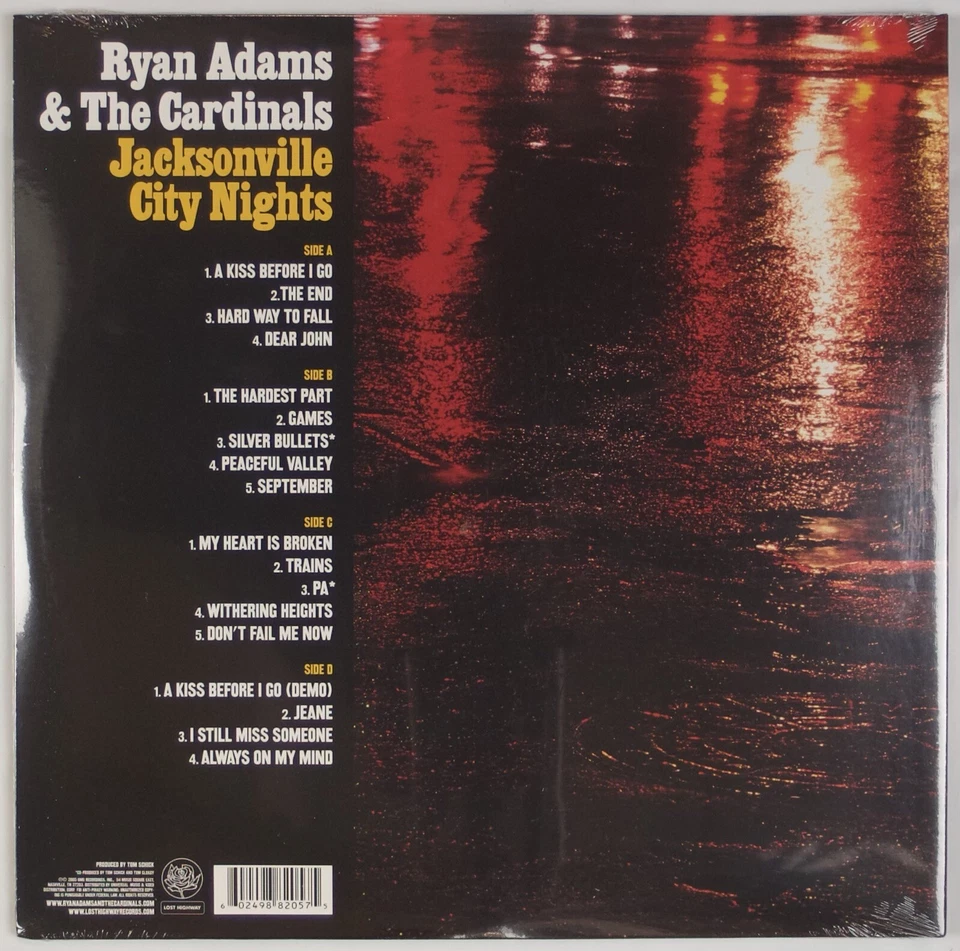 RYAN ADAMS & THE CARDINALS: Jacksonville City Nights Pallas 180g 2x Vinyl LP - Image 3 of 4