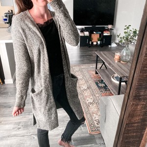navy duster cardigan