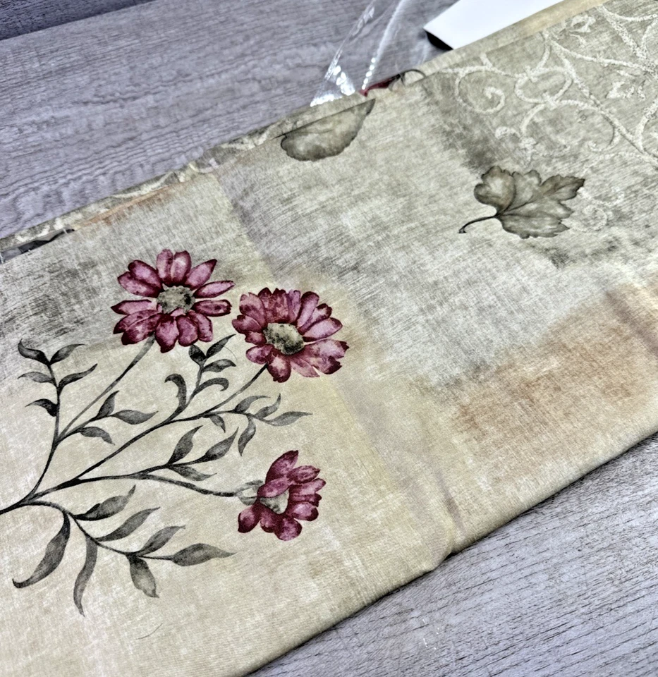 Cortina de chuveiro Saturday Knight folhas florais verdes marrons 70”x72” nova na caixa - Imagem 4 de 4