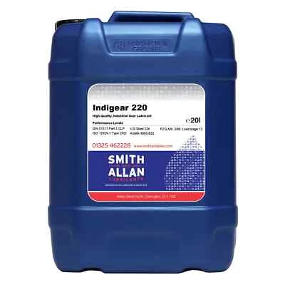 SMITH & ALLAN Industrial Gear Oil ISO 220 EP Extreme Pressure 20 Litre 20L