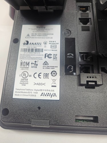 Telefon biurowy Avaya IP model 1408 z przewodem słuchawkowym i stojakiem - Zdjęcie 9 z 14