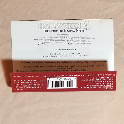 Halloween 4 Michael Myers Original Soundtrack Movie Score Cassette NOT Vinyl - Picture 8 of 10