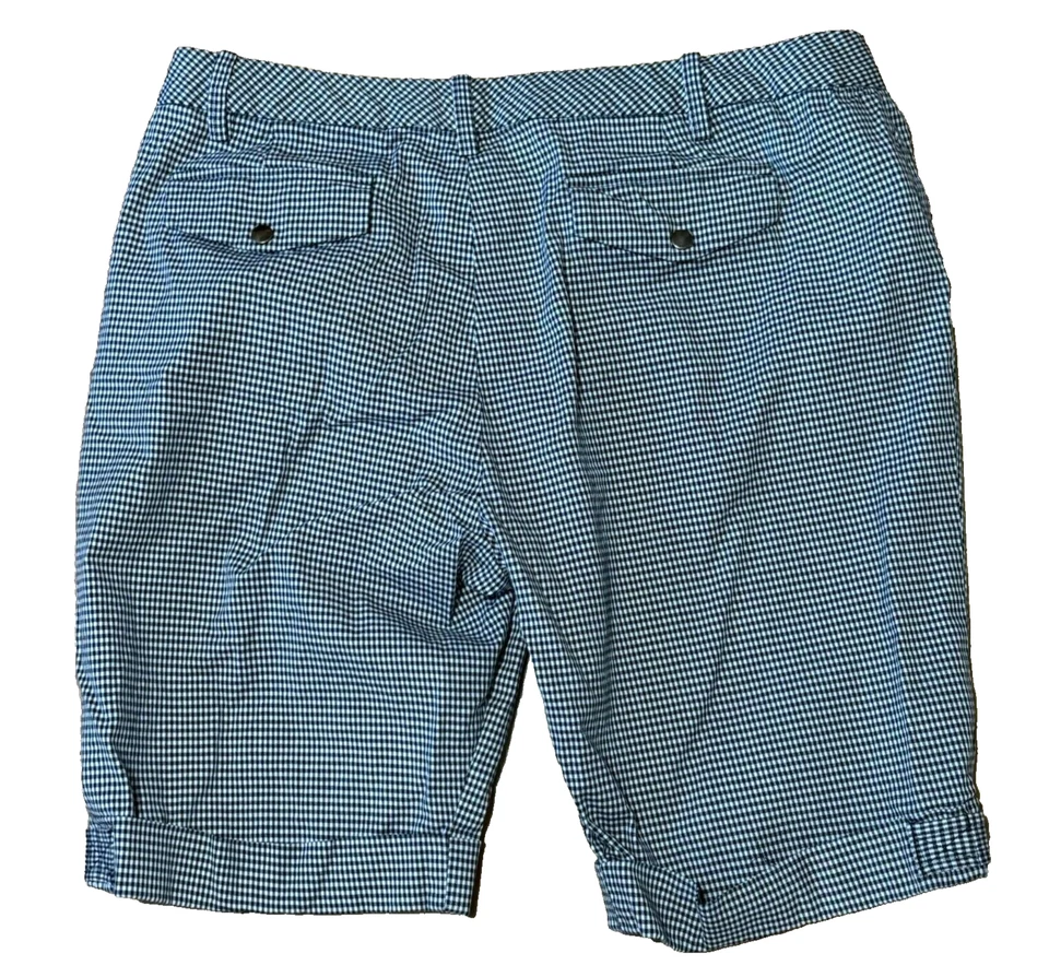 NUEVO Bermudas Larry Levine de Colección Cortas Azul Talla Grande a Cuadros Largas a Cuadros 14 Foto 2 de 4