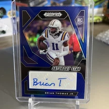 2024 Panini Prizm Saturday Star Brian Thomas Jr. SSS-BTJ Blue Prizm /149 (AU/RC)
