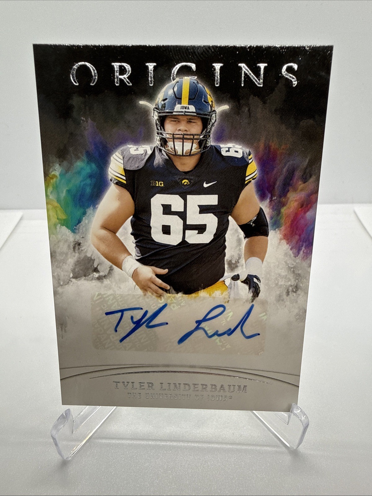 Tyler Linderbaum Panini Chronicles Draft Picks Origins Rookie Autographs #OATLI Base