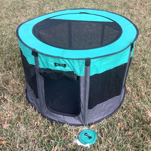 RUFF ‘N RUFFUS Portable Pet Playpen - Medium 36”X 36”X 23” Plus Carry Case READ!