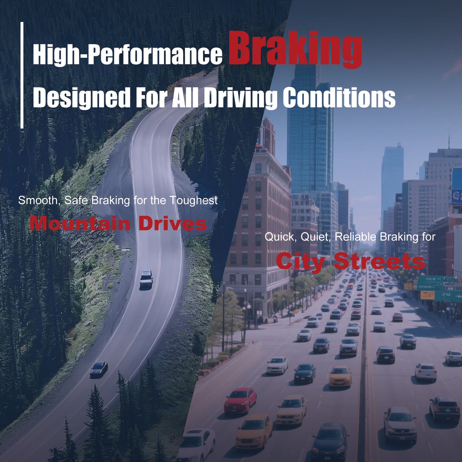 Rear Disc Brake Rotors and Ceramic Brake Pads Kit for Toyota Tundra/Land Cruiser