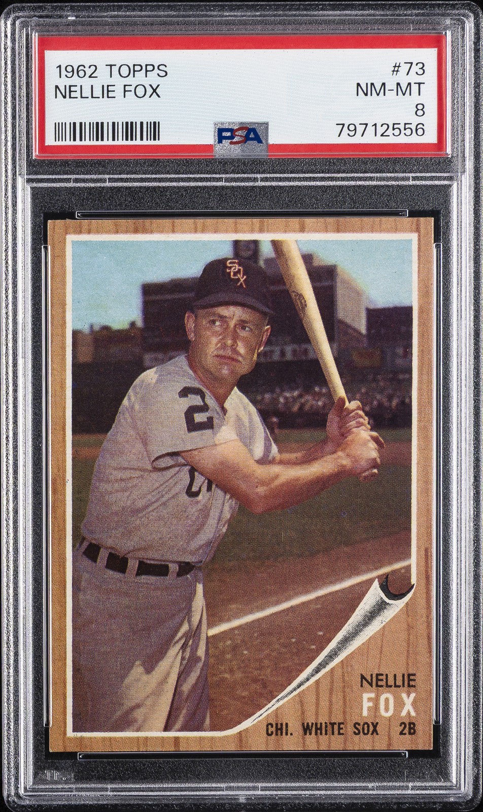 1962 TOPPS #73 NELLIE FOX PSA 8