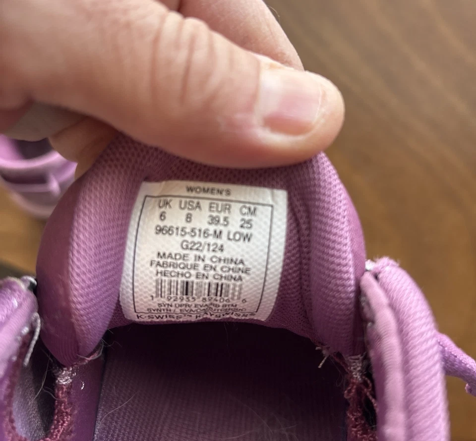 Zapatillas deportivas para mujer K-Swiss en púrpura talla 8. Usado Foto 4 de 4