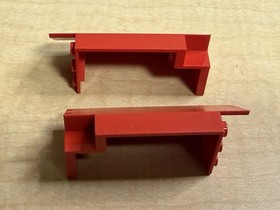 Lego 2X RARE Vintage Red Panel 2345 3x3x6 Corner Wall Part 1584 6060 Knights