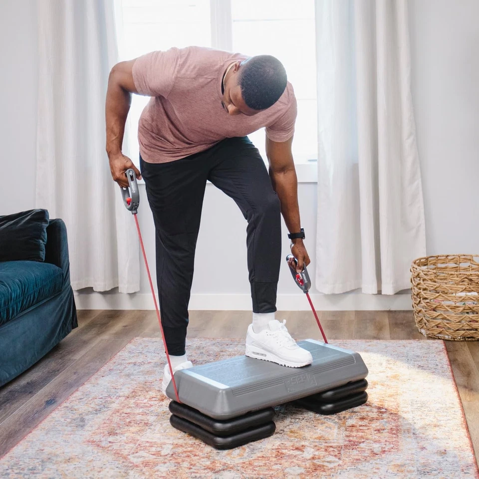 Black 5ft Exercise Resistance Band 100lb Low Impact Strength Training Cable - Image 4 of 4