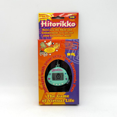 Vintage Hitorikko Virtual Pet Teal Game Deadstock 90s New IOB