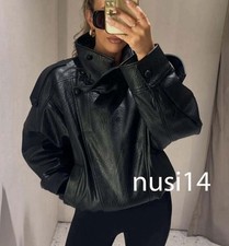 ZARA NEW WOMAN FAUX LEATHER JACKET BLACK XS-XXL 4391/892/800 4391/872 4341/872