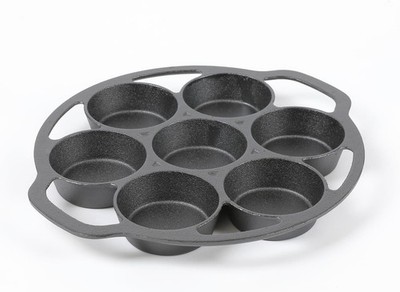Cast Iron Fried Egg Pan biscuit muffins and scones cake Pan With 7-Mold Design