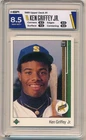 KEN GRIFFEY JR 1989 UD UPPER DECK #1 RC ROOKIE CARD MARINERS REDS HGA 8.5 NM-MT+