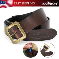 TOURBON Men Leather .17/.22 Caliber Cartridges Bandolier Ammunition Belt Gift US