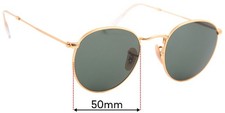 SFx Replacement Sunglass Lenses fits Ray-Ban RB3447 Round Metal - 50mm Wide