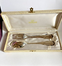 COUVERTS EN ARGENTERIE POINçONNES EN COFFRET CADEAUX NAISSANCE BAPTEME