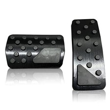 2 PCS Aluminum Alloy Anti-Slip Gas Pedal Brake Pedal Cover Interior