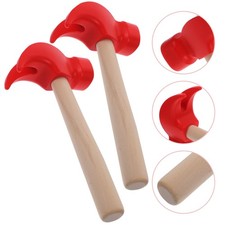 2 Pcs Children Wood Hammer Toy for Kids Small Hammering  Pounding Toys