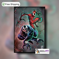 Venom and Carnage wall art Poster, Marvel Spider-Man villian wall art, fan gift