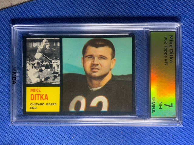 1962 Topps Mike Ditka Rookie RC #17 Chicago Bears MBA 7 ** Centered **