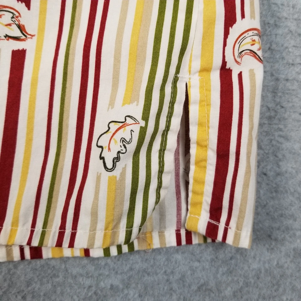 Camisa Breckenridge Abotonada Mujer 2X Plus Rayas Hojas Manga 3/4 Primavera Top Foto 3 de 4