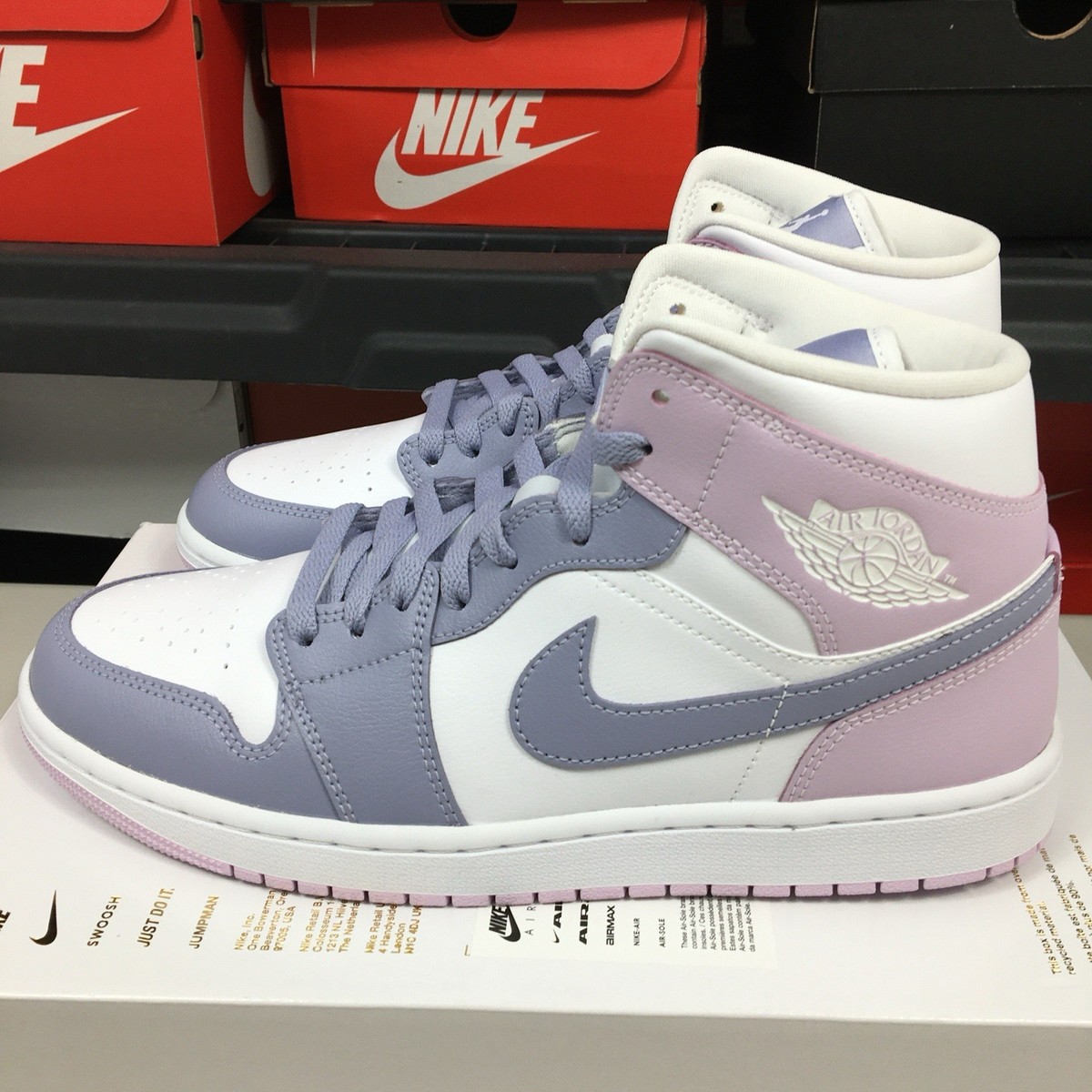 Nike Air Jordan 1 Mid Indigo Haze Doll White BQ6472-510