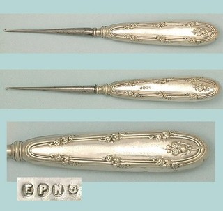 Antique Silver Plated Crochet Hook English Circa 1900