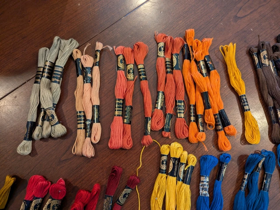 Anchor Embroidery Floss Lot of 70+ Many Different Colors Full Skeins Susan Bates - Image 2 of 4
