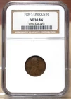 1909-S LINCOLN WHEAT CENT NGC VF30 BN 348001
