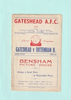 1954/55 FA CUP 3RD ROUND : GATESHEAD v TOTTENHAM HOTSPUR ON 8TH JANUARY 1955