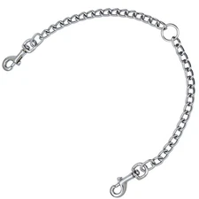 Metal Double Dog Lead Tangle-Free Chain Dog Leash Extension Splitter for 2 Dogs