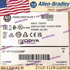 Brand New AB 2711P-T12W22D9P/B PanelView Plus 7Color Touch 2711P-T12W22D9P serB