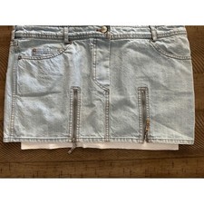 Archival Christian Dior Boutique Y2K Zipper Denim Skirt Galliano Era