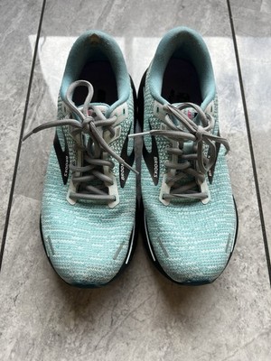 Brooks Ghost 14 South Beach Women s Teal/Black/Pink Running Shoes DNA Loft Sz 9