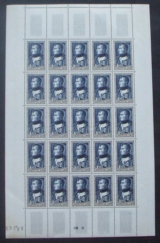 No. 896 N** in complete sheet: Napoleon 1st (cost €400)