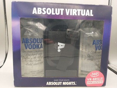 Absolut Vodka 40% Alkohol Schweden mit 360 Grad VR Brille und 2 x 0,7 Liter OVP