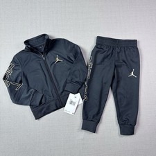 Nike Jordan Jumpman Boys Full Zip Jacket  Pants Set 2T NEW Black Gold