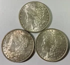 1885 1888 & 1898 USA MORGAN DOLLAR TRIO LUSTROUS coins