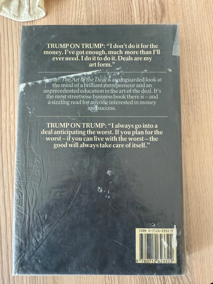 Trump The Art Of The Deal by Donald Trump with Tony Schwartz HC 1988 1st Edition - Image 2 of 4